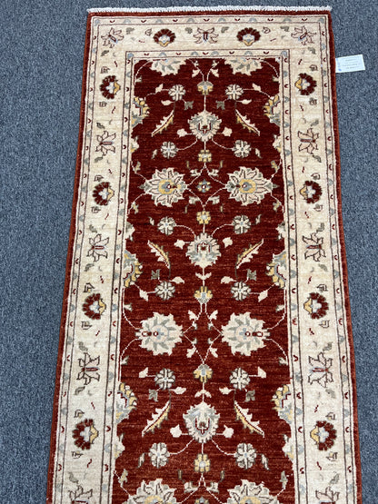 Oushak Chobi Runner 2' 7"X10' Handmade Wool Rug # 14342