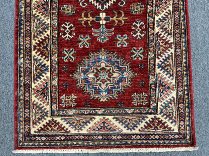 Super Kazak Runner Red 2' 10"X9' Handmade Wool Rug # 14264