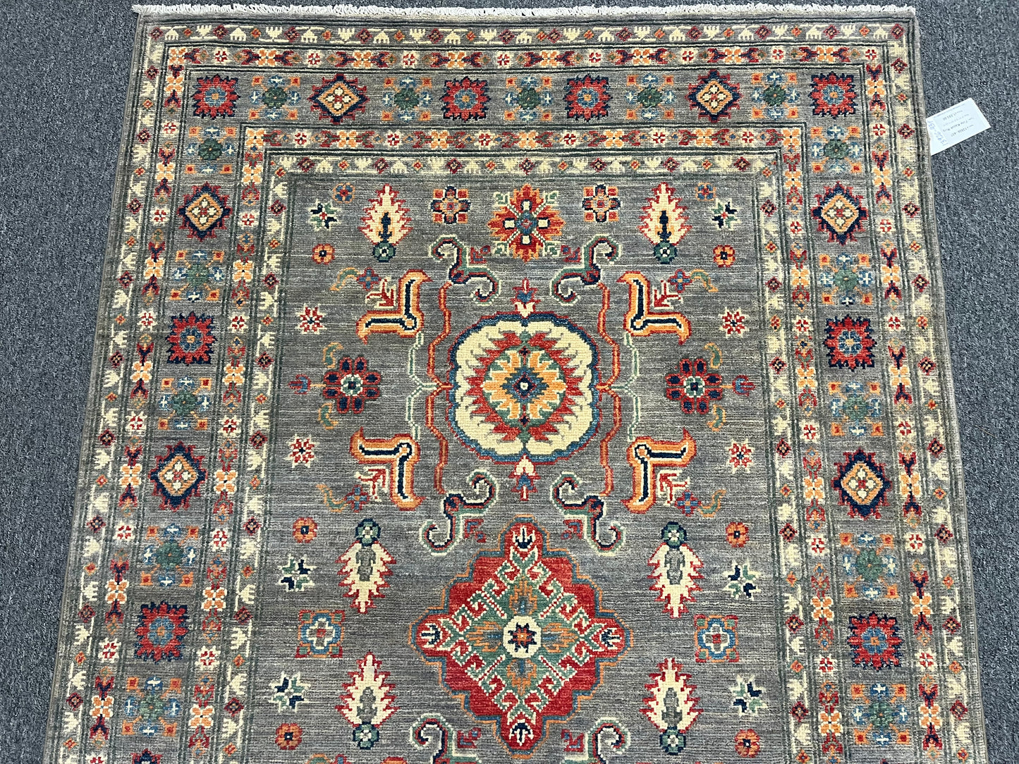 4X6 Brown Kazak Wool Handmade Rug # 13926