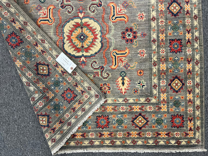 4X6 Brown Kazak Wool Handmade Rug # 13926