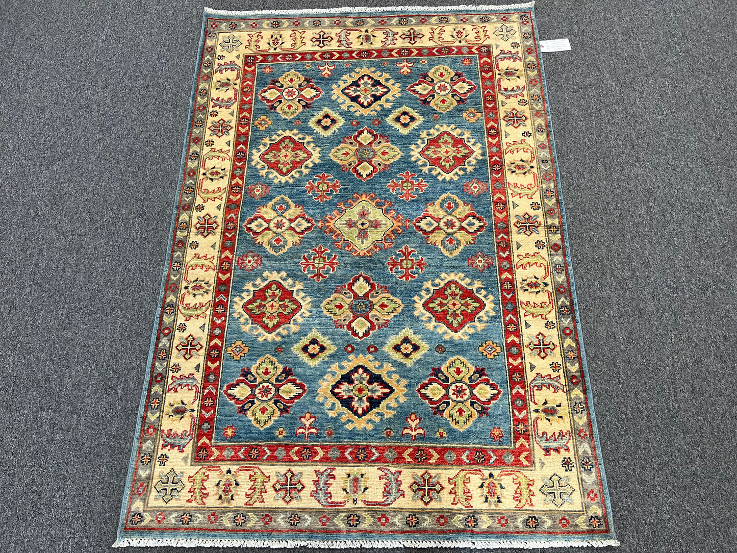 Kazak 4X6 Handmade Wool Rug # 13930