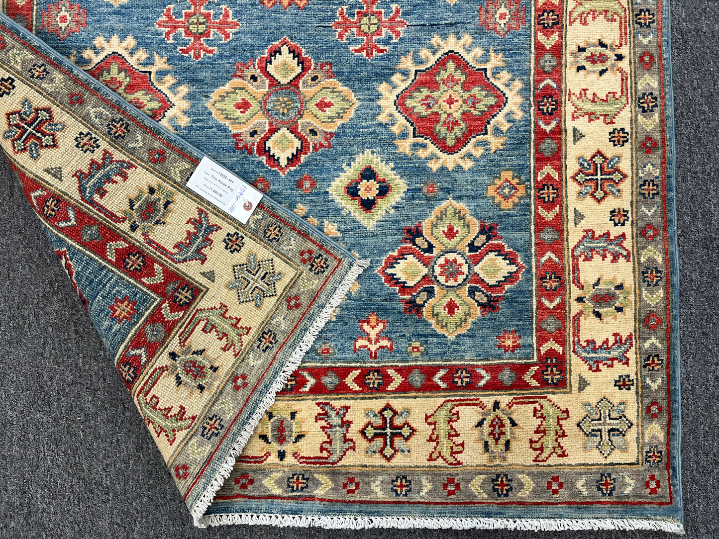 Kazak 4X6 Handmade Wool Rug # 13930