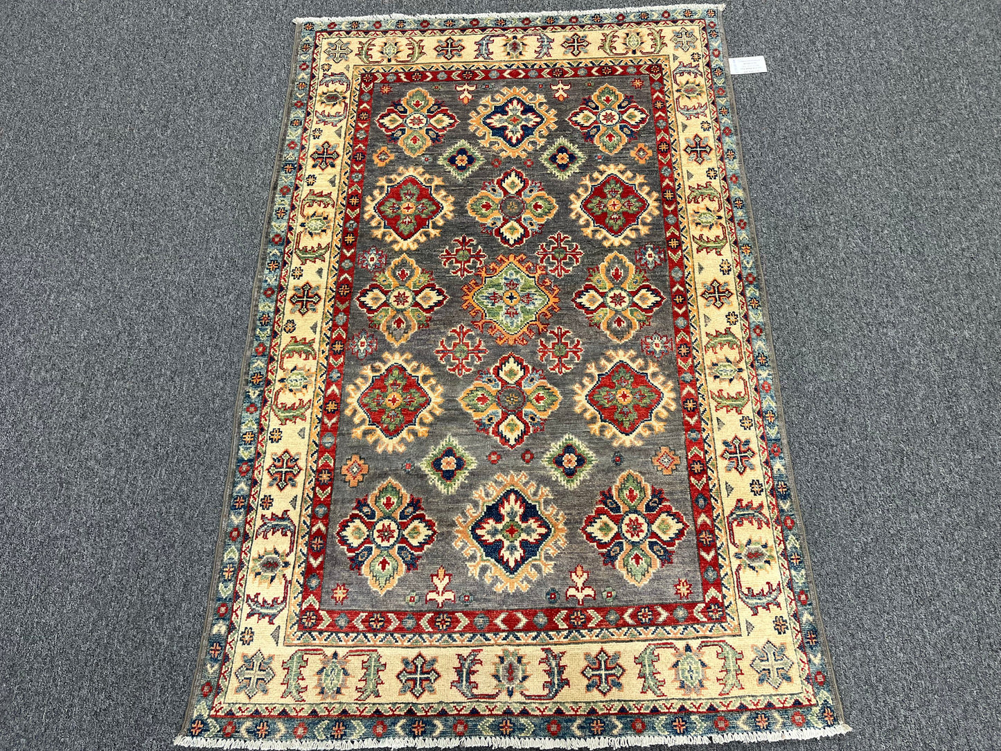 Kazak 4X6 Handmade Wool Rug # 13924