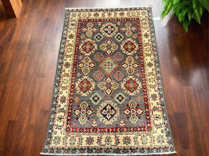 Kazak 4X6 Handmade Wool Rug # 13924