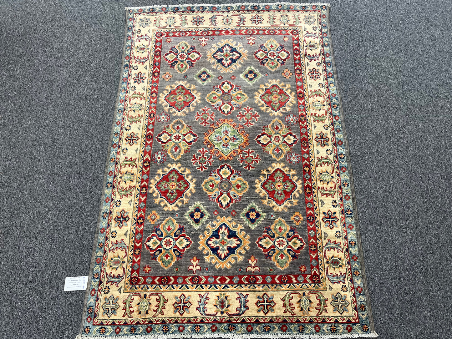 Kazak 4X6 Handmade Wool Rug # 13924