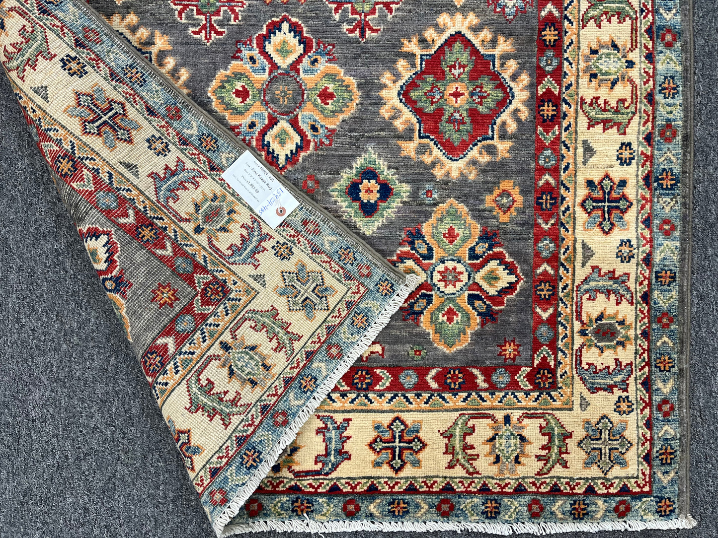 Kazak 4X6 Handmade Wool Rug # 13924