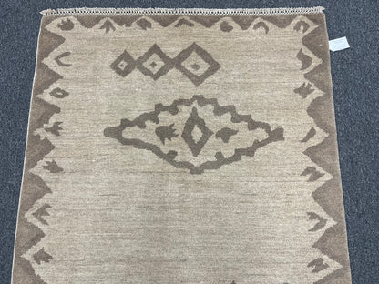 4X6 Moroccan Handmade Natural Color Wool Rug # 11468