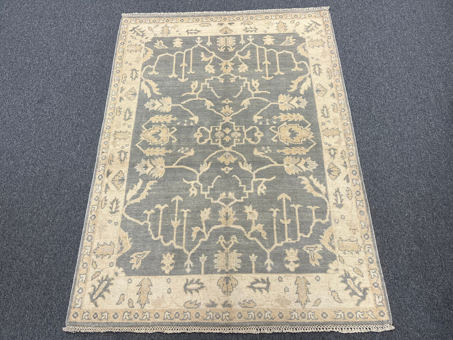 4X6 Turkish Oushak Handmade Wool Area Rug # 11536