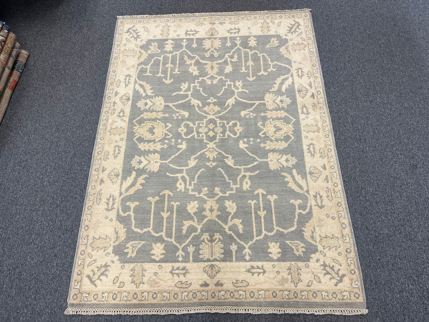 4X6 Turkish Oushak Handmade Wool Area Rug # 11536