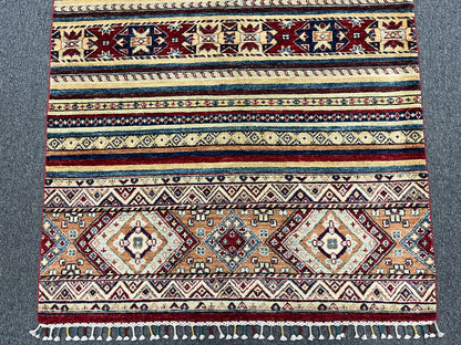 Tribal Khorjin 4X6 Handmade Wool Rug # 11310