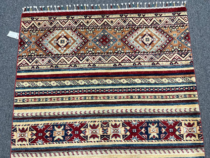 Tribal Khorjin 4X6 Handmade Wool Rug # 11310