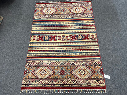 Tribal Khorjin 4X6 Handmade Wool Rug # 11310