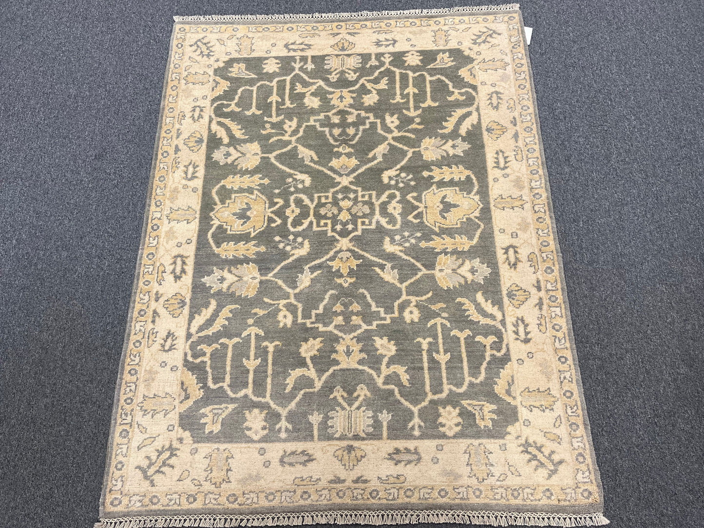 4X6 Turkish Oushak Handmade Wool Area Rug # 11540