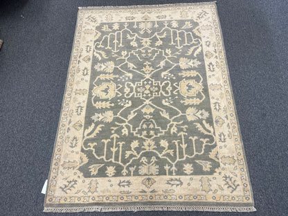 4X6 Turkish Oushak Handmade Wool Area Rug # 11540