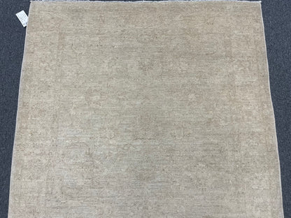 4X6 Oushak Beige/Ivory Handmade Wool Rug # 9698