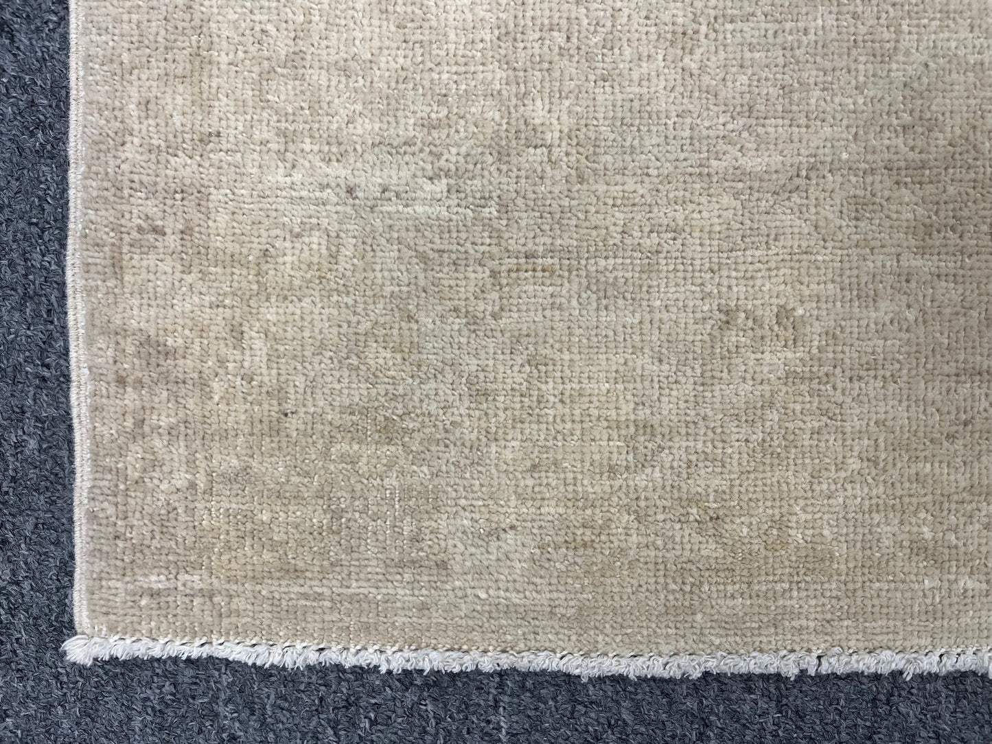 4X6 Oushak Beige/Ivory Handmade Wool Rug # 9698