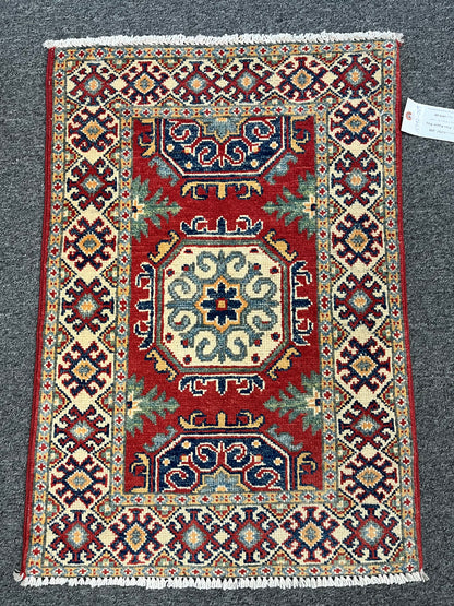 2X3 Kazak Handmade Wool Rug # 13797