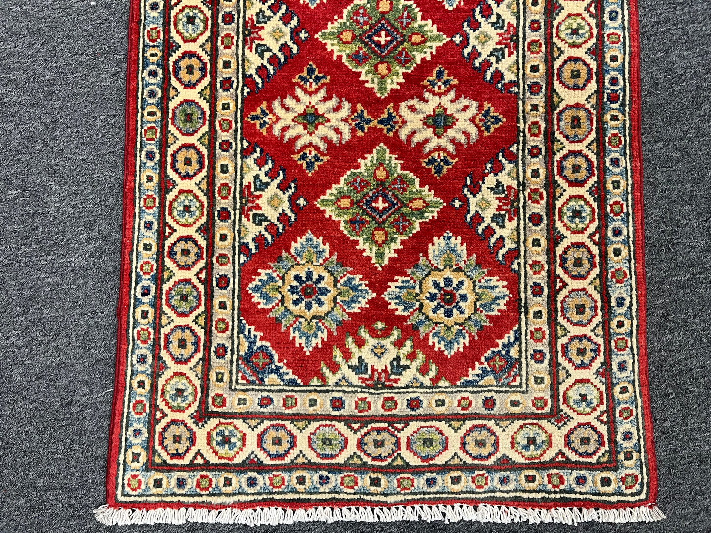 2X3 Kazak Geometric Handmade Wool Rug # 13801