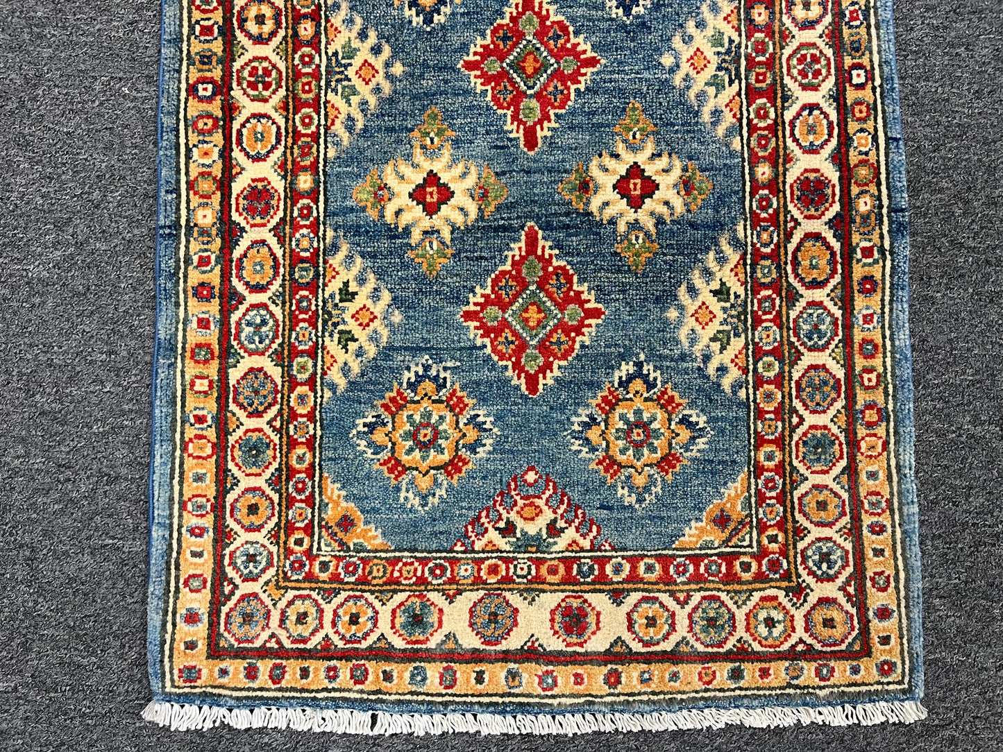 2X3 Blue Kazak Handmade Wool Rug # 13884