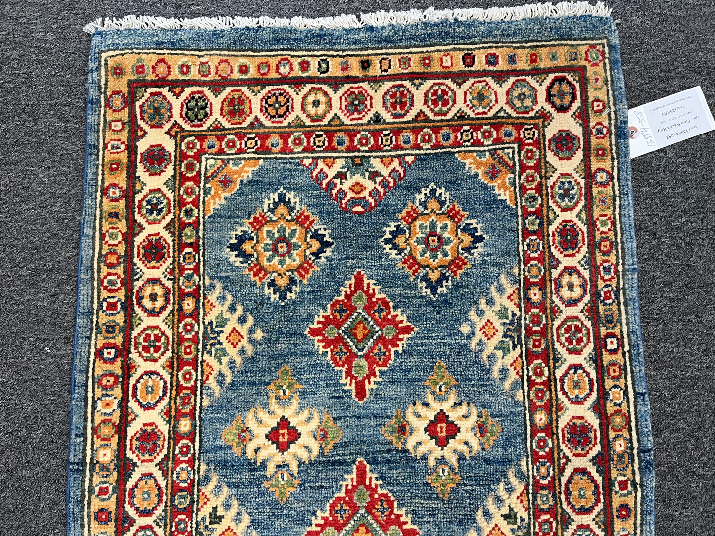 2X3 Blue Kazak Handmade Wool Rug # 13884