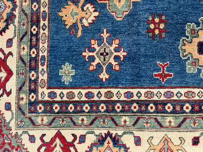 Light Blue Kazak 10X14 Handmade Wool Rug # 13886