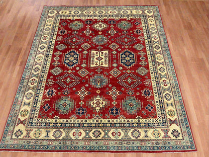 Geometric Red 8X10 Kazak Oriental Rug # 13660