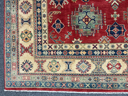 Geometric Red 8X10 Kazak Oriental Rug # 13660