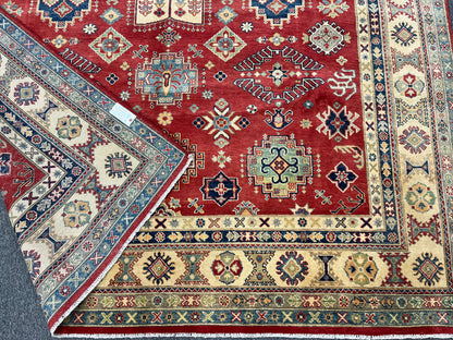 Geometric Red 8X10 Kazak Oriental Rug # 13660