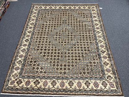 Gray/Mamluk Vintage Oushak 8X10 Handmade Wool Rug # 14310