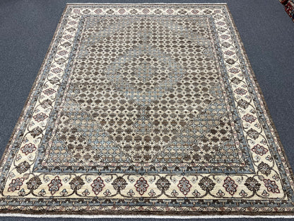 Gray/Mamluk Vintage Oushak 8X10 Handmade Wool Rug # 14310