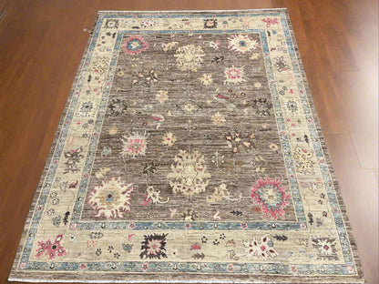 Gray/Ivory Vintage Oushak 8X10 Handmade Wool Rug # 14312