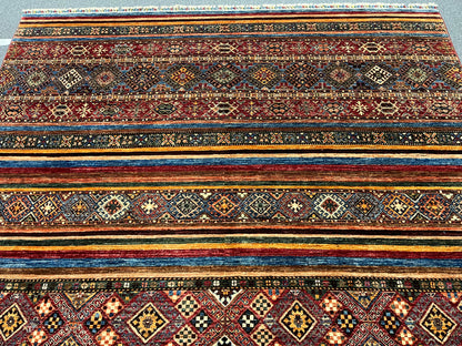 Khorjin Multicolor 9X12 Handmade Wool Rug # 13452