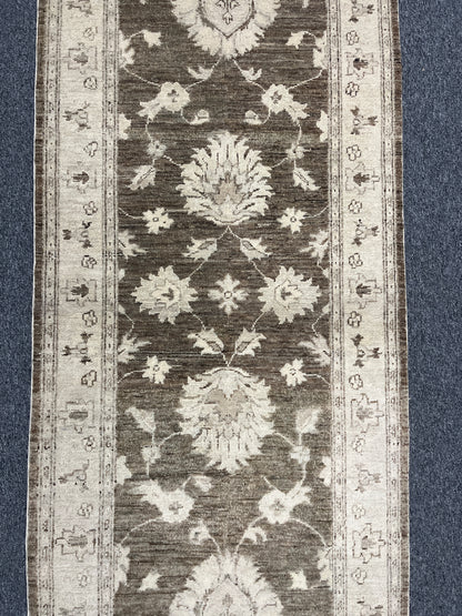 Oushak Chobi Runner 2' 8"X10' Handmade Wool Rug # 9800