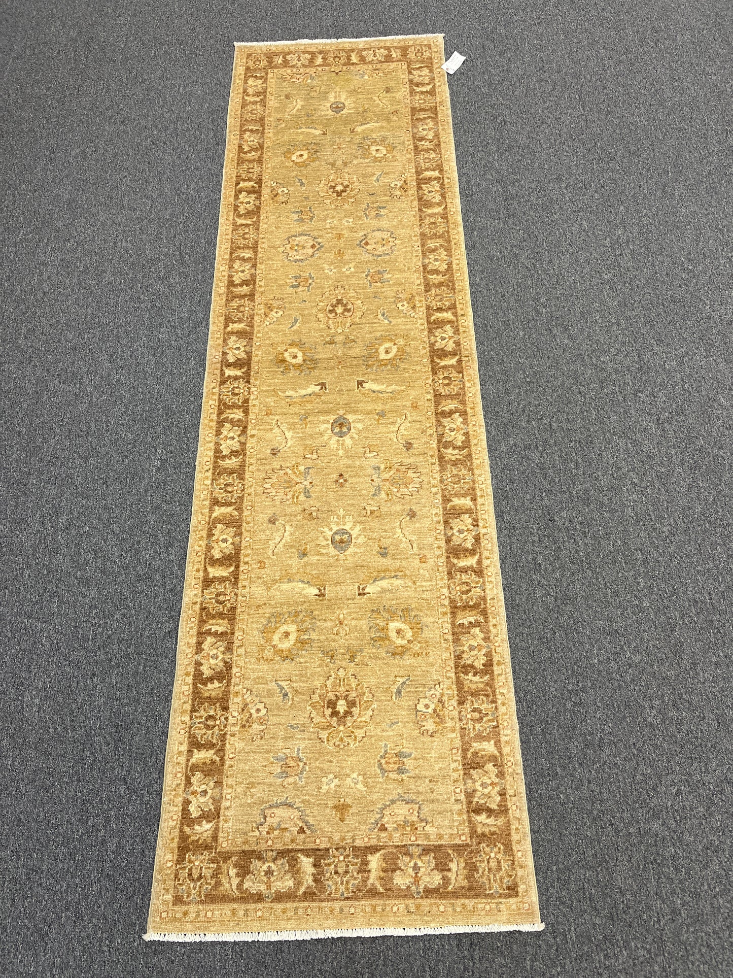 Oushak Chobi Runner 2' 6"X9' Handmade Wool Rug # 10879