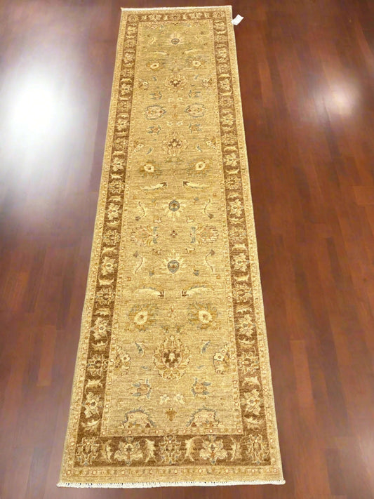 Oushak Chobi Runner 2' 6"X9' Handmade Wool Rug # 10879