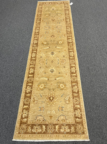 Oushak Chobi Runner 2' 6"X9' Handmade Wool Rug # 10879