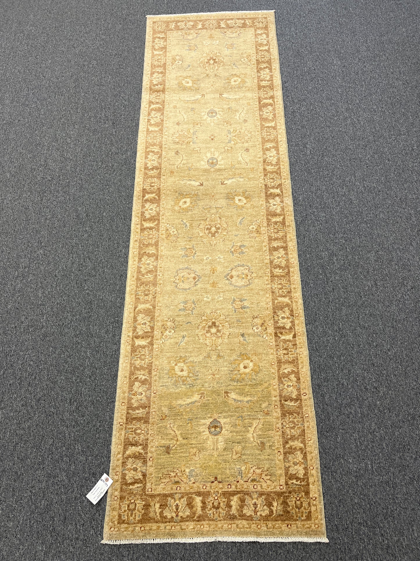 Oushak Chobi Runner 2' 6"X9' Handmade Wool Rug # 10879