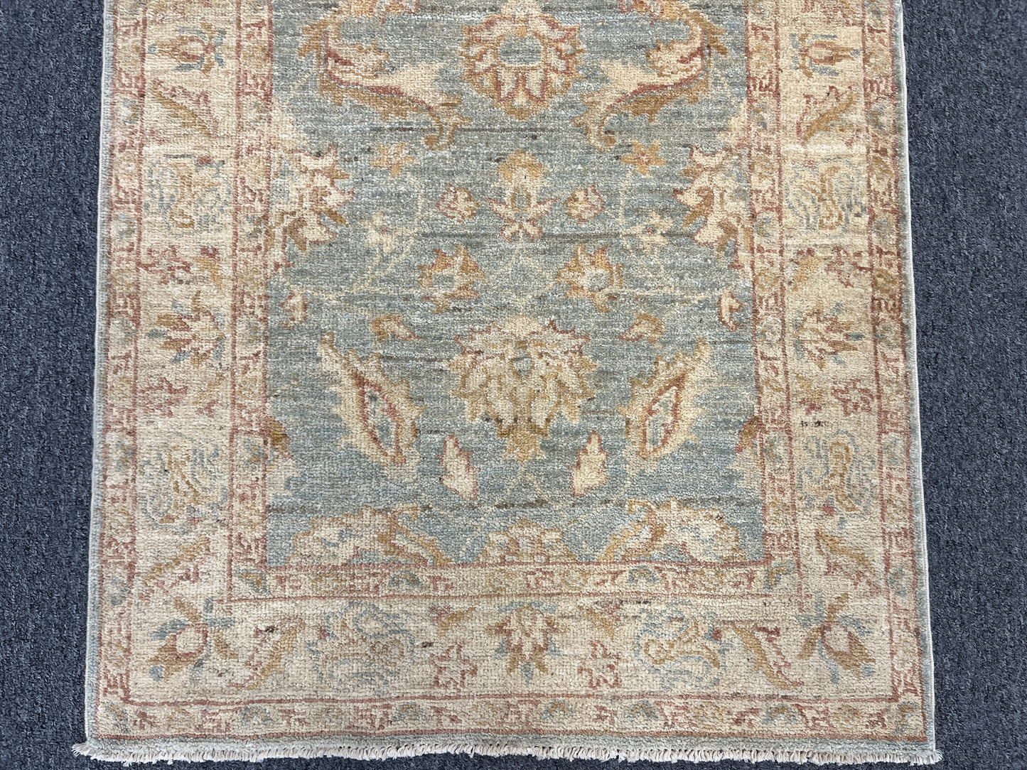 Oushak Chobi Runner 2' 7"X10' Handmade Wool Rug # 9850