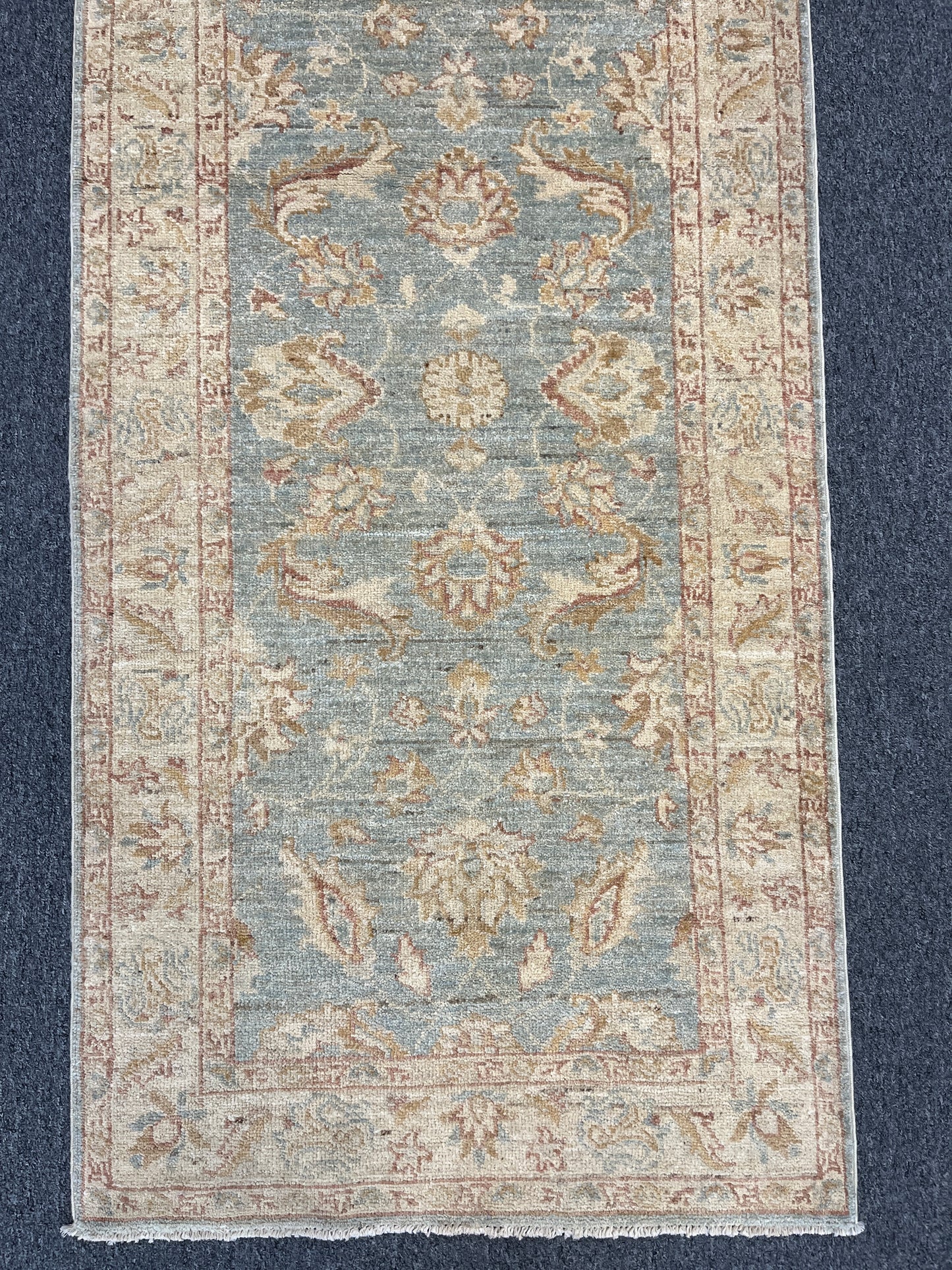 Oushak Chobi Runner 2' 7"X10' Handmade Wool Rug # 9850