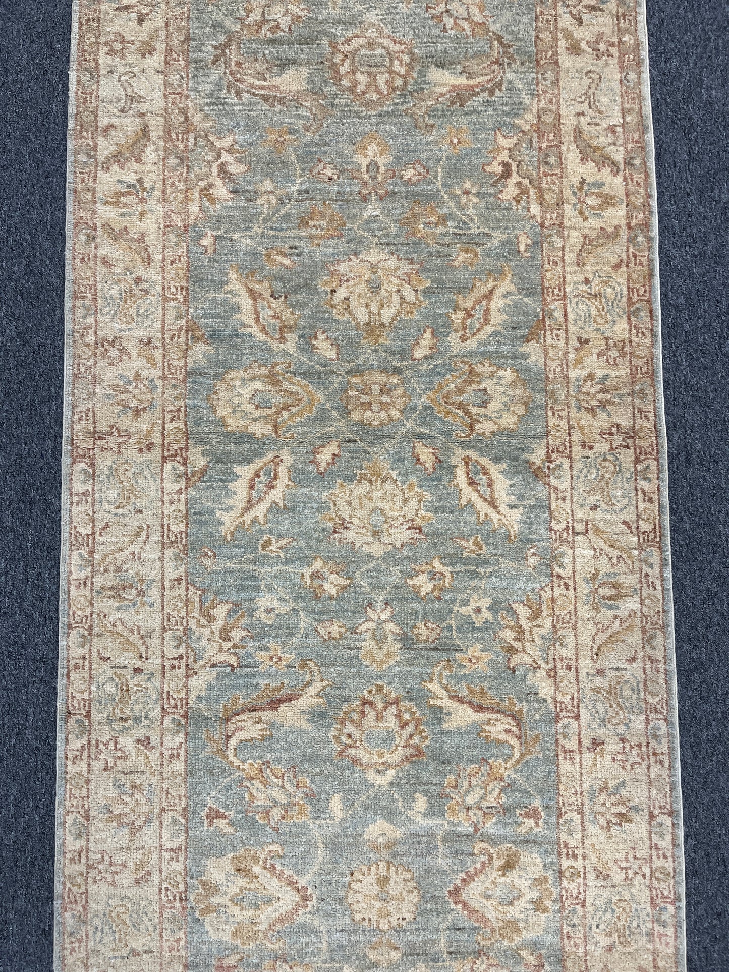 Oushak Chobi Runner 2' 7"X10' Handmade Wool Rug # 9850