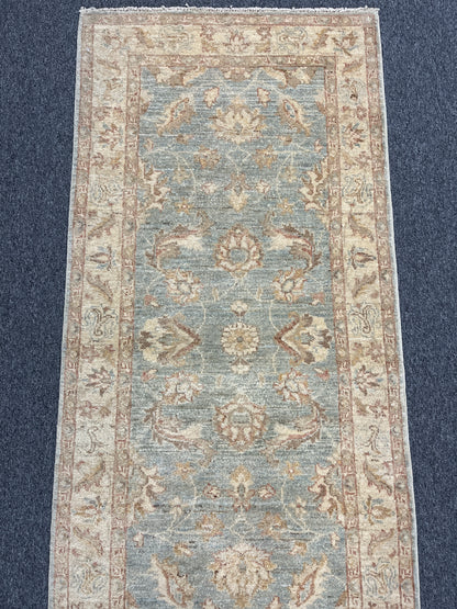 Oushak Chobi Runner 2' 7"X10' Handmade Wool Rug # 9850