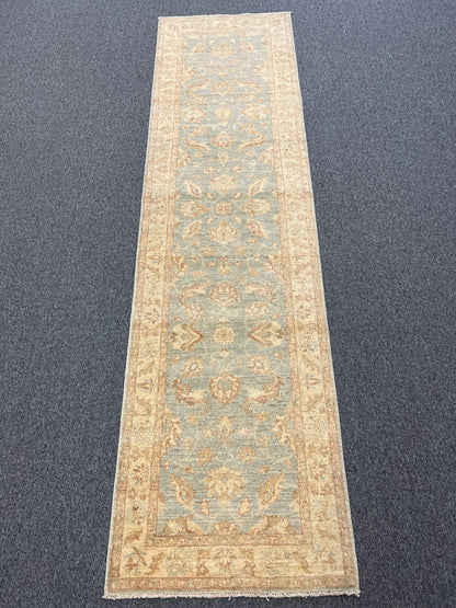 Oushak Chobi Runner 2' 7"X10' Handmade Wool Rug # 9850