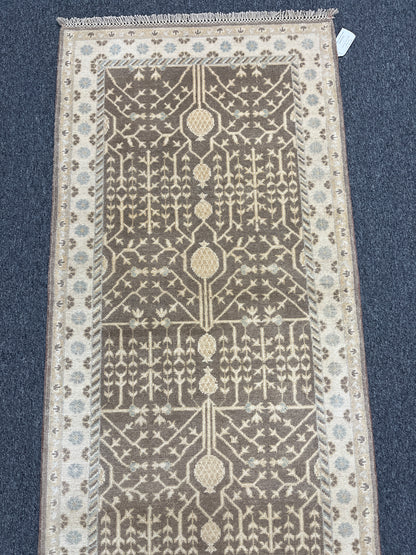 Oushak Runner 2' 8"X10' Handmade Wool Rug # 11567