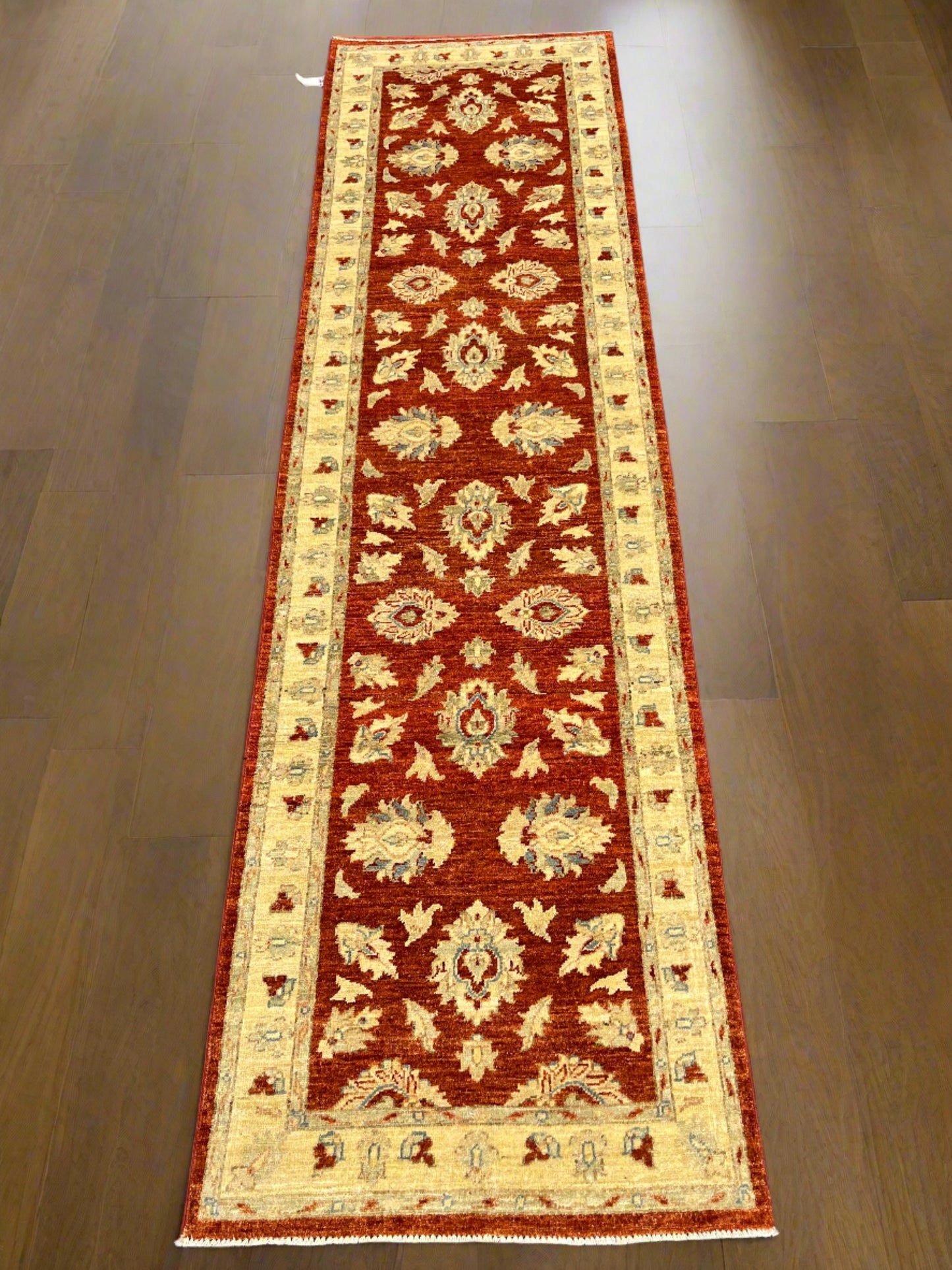 Rust Chobi Runner 2' 7"X10' Handmade Wool Rug # 10578