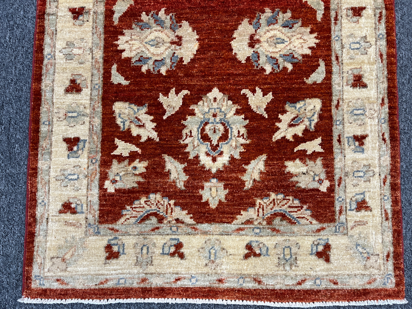 Rust Chobi Runner 2' 7"X10' Handmade Wool Rug # 10578