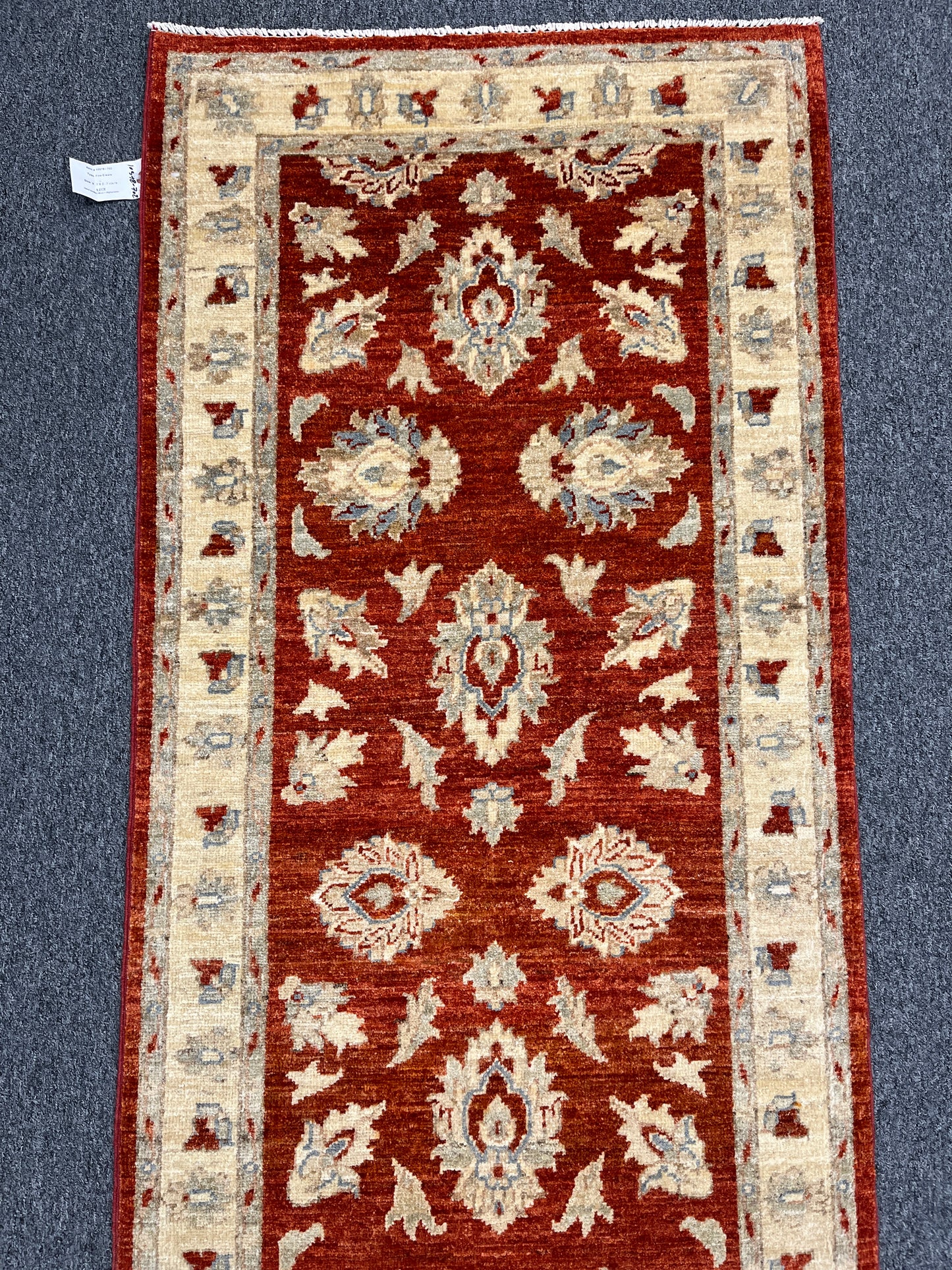 Rust Chobi Runner 2' 7"X10' Handmade Wool Rug # 10578