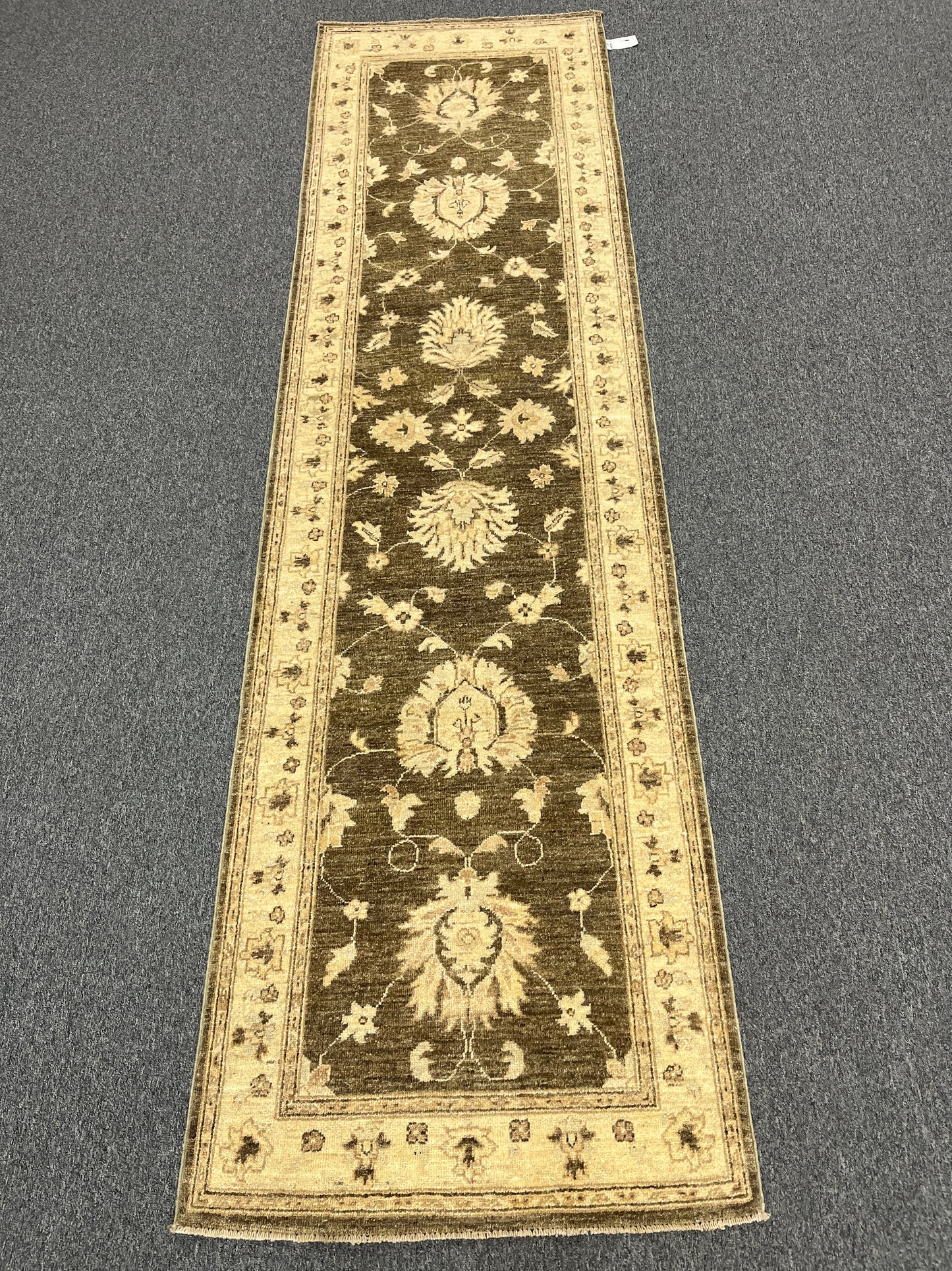 Oushak Brown 2' 8"X10' Handmade Wool Runner Rug # 9858