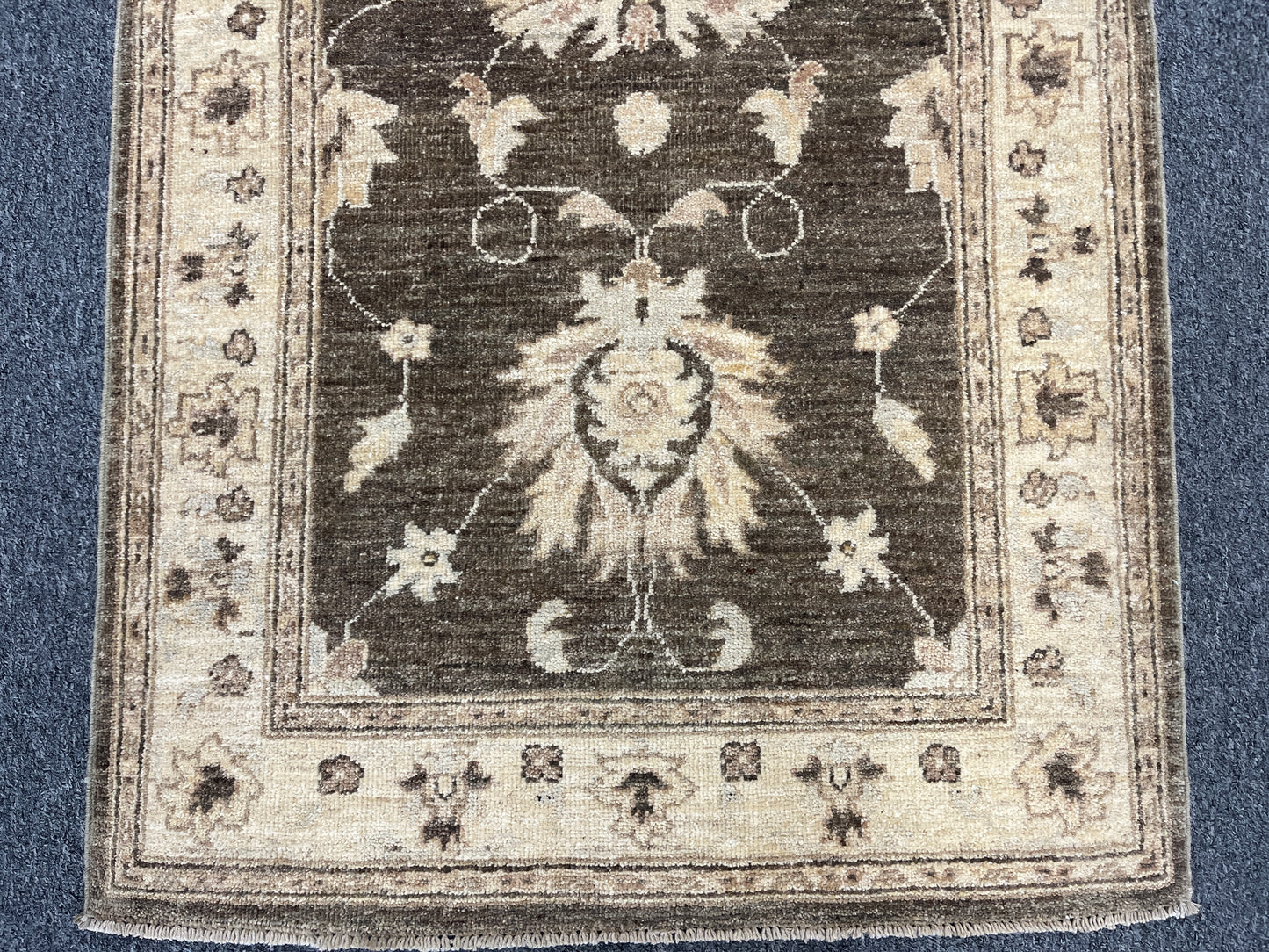 Oushak Brown 2' 8"X10' Handmade Wool Runner Rug # 9858