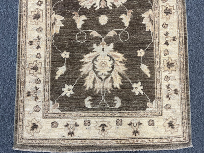 Oushak Brown 2' 8"X10' Handmade Wool Runner Rug # 9858