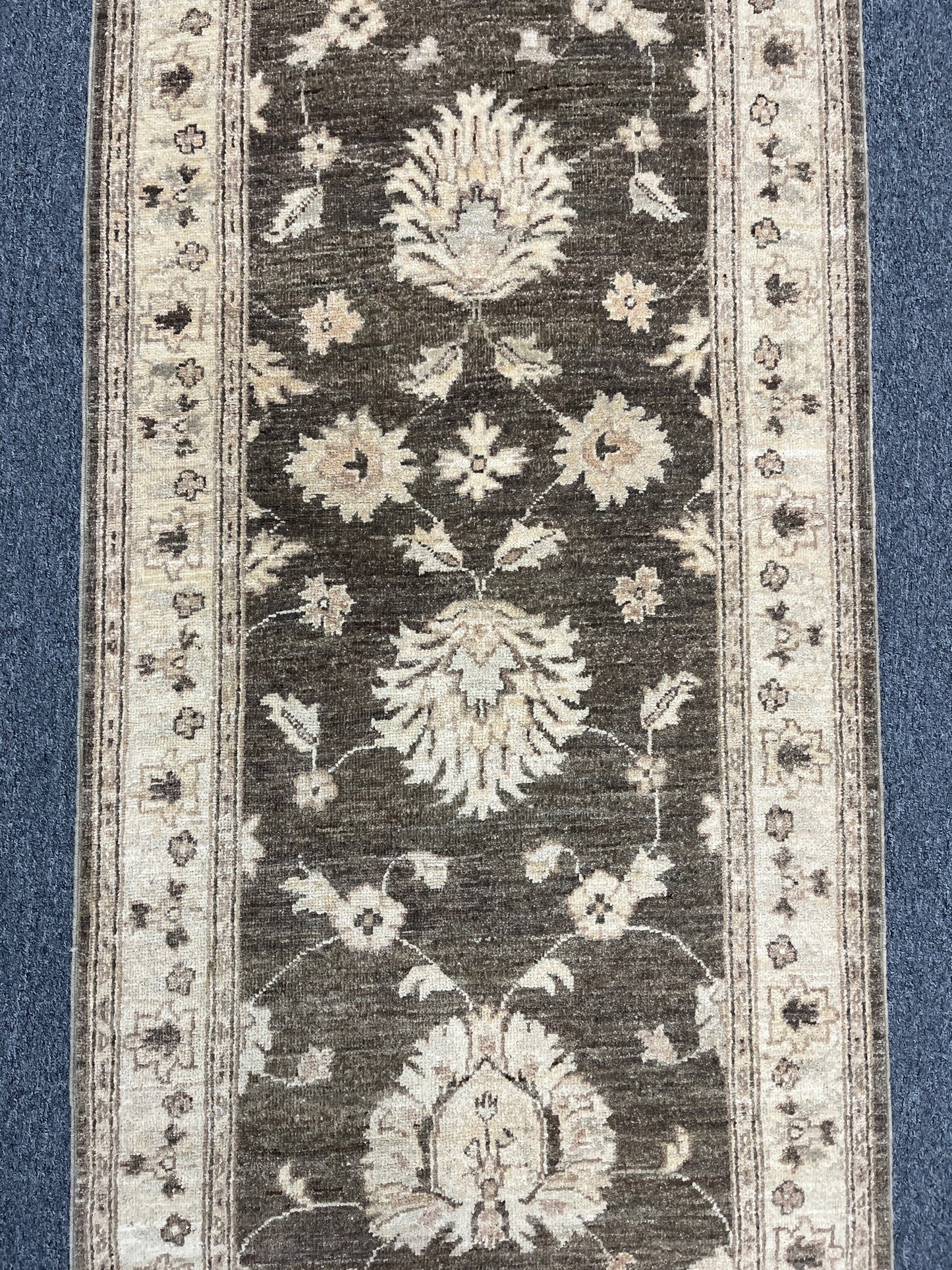 Oushak Brown 2' 8"X10' Handmade Wool Runner Rug # 9858